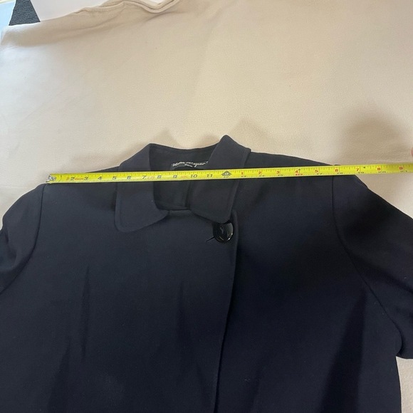 Vintage Salvatore Ferragamo Womens Asymmetrical Button Wool Coat Jacket Overcoat - Picture 7 of 15